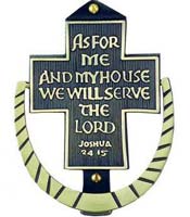 As For Me We Will Serve the Lord Door Knocker