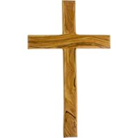 10 Inch Olive Wood Cross - Wooden Wall Cross