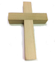 Wood Cross Thick 3.5 Inch Natural  (Pkg of 100)