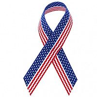 American Flag Awareness Cloth Ribbons (Pkg of 12)