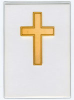 Gold Metal Pocket Cross on Sealed Cross Card