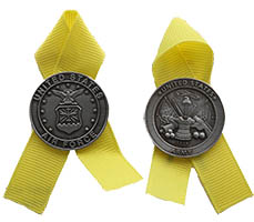 Military Medal Pin with Ribbon