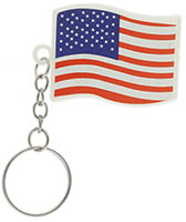 Soft Vinyl American Flag Keychain, USA Flag Keychain