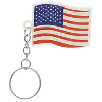 Soft Vinyl American Flag Keychain, USA Flag Keychain