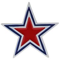 2 Patriotic USA Star Pins, Red White Blue - Set of 2
