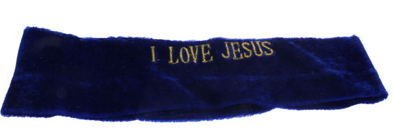 I Love Jesus Velvet Headbands