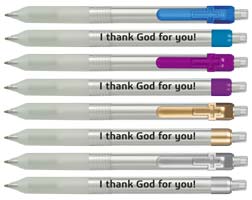 I Thank God For You Pen with Cross Clip