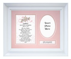 Personalized Baptismal Girl Plaque & Frame