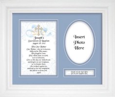 Personalized Baptismal Boy Plaque & Frame