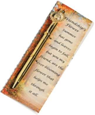 Friendship Gold Pen and  Bookmark