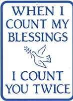 When I Count My Blessings Home Sign