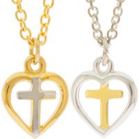 Baby Necklace Heart with Cross