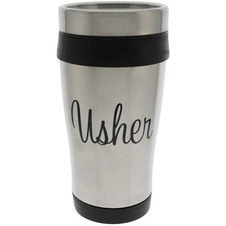 Custom Travel Coffee Mug - 16 oz Silver Stainless Steel Travel Mug