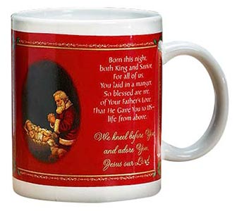 Adoring Santa Christmas Mug