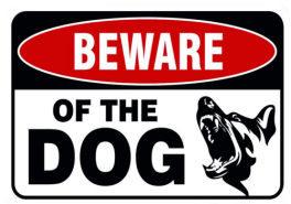 Beware of Dogs Metal Sign 12 x 7 3/4