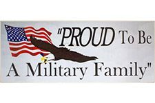 Proud To Be A Military Family Wood Sign 