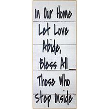 Let Love Abide Wood Sign