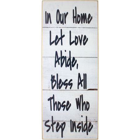 Let Love Abide Wood Sign - In Our Home Let Love Abide Wall Decor