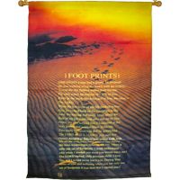 Footprints in Sand Indoor Cloth Banner