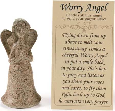 Worry Angel Statue and Card