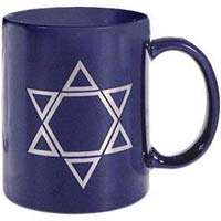 Jewish Star Mug Dark Blue