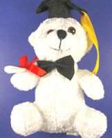 Graduate Plush Stuffed Bear 8 Inches Tall