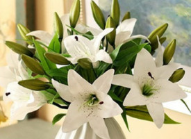 Real Touch White Lilies for Easter (Pkg of 3)