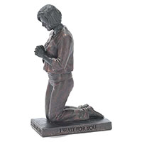 Praying Woman Figurine, Psalm 38:15 Christian Decor