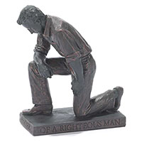Prayer Of A Righteous Man Christian Statue Home Decor