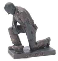 Police Prayer Statue Faithful in Prayer