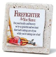 Firefighter Award Plaque Tile - Care