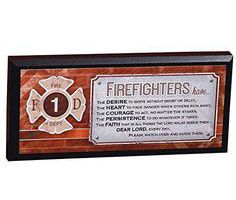 Firefighter Mini Plaque