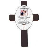 Personalized Wood Wall Anniversary Wedding Cross