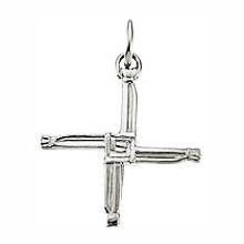 14Kt Gold St Brigid Cross Pendant, St Bridget's Cross Pendant