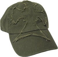 Frayed Cross Cap, Black