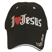 I Love Jesus - Heart - Baseball Cap Black