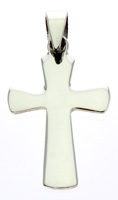 Sterling Silver Flared Cross Necklace