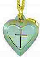 Sterling Silver Heart with Cross Necklace