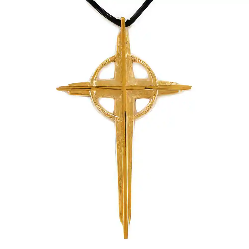 Cross Pendant Necklace Gold - Large