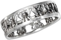 Sterling Silver Butterfly Band