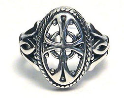 Antique Cross Sterling Silver Ring