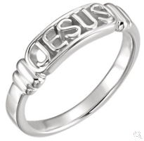 14K Gold Jesus Ring