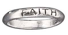 Sterling Silver Faith Band Ring