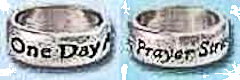 Pray or One Day Rings Silver Plated 