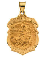 St. Michael 14kt Gold Pendant