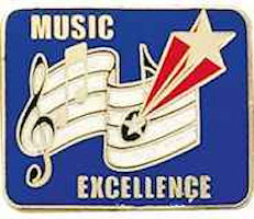 Music Excellence Pin. Pkg of 10