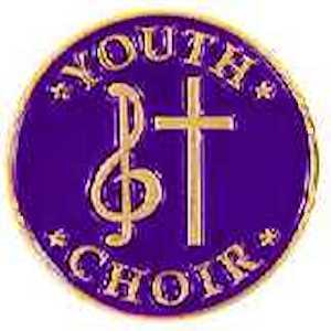 Youth Choir Pin With Cross  & Clef