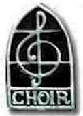 Silver & Black Choir Lapel Pin