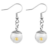 Clear Globe Faith Mustard Seed Earrings, Dangle Earrings