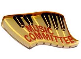 Music Committee Pin Gold Plated